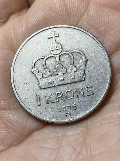 2025年第一百零八场(总第一百三十四场）外国好品散币(免佣金) - 挪威🇳🇴1976年1克朗(奥拉夫五世时期第二套)