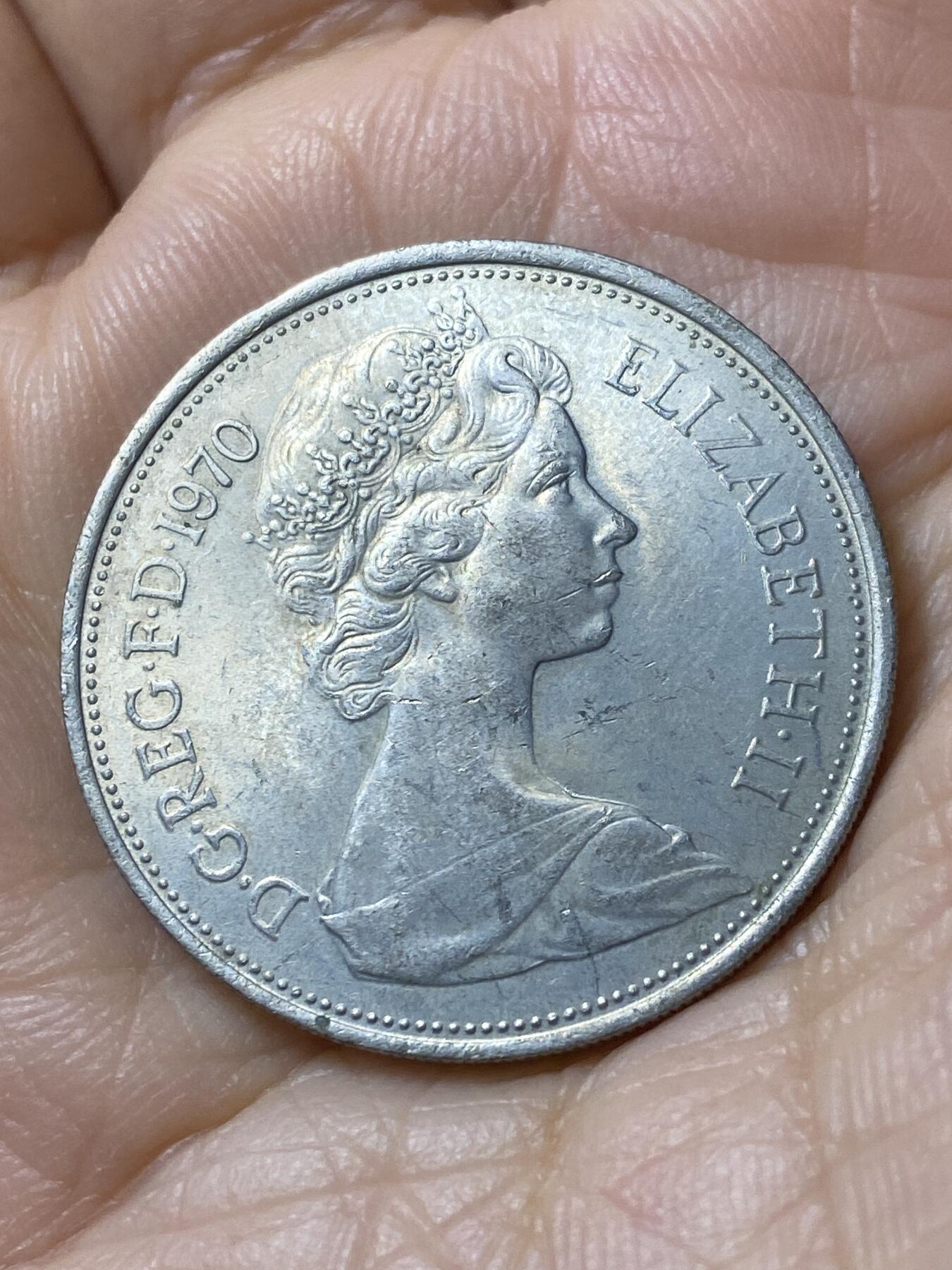2025年第一百零八场(总第一百三十四场）外国好品散币(免佣金) 英国🇬🇧1970年10新便士(伊丽莎白二世中年花冠，十进制第一版)