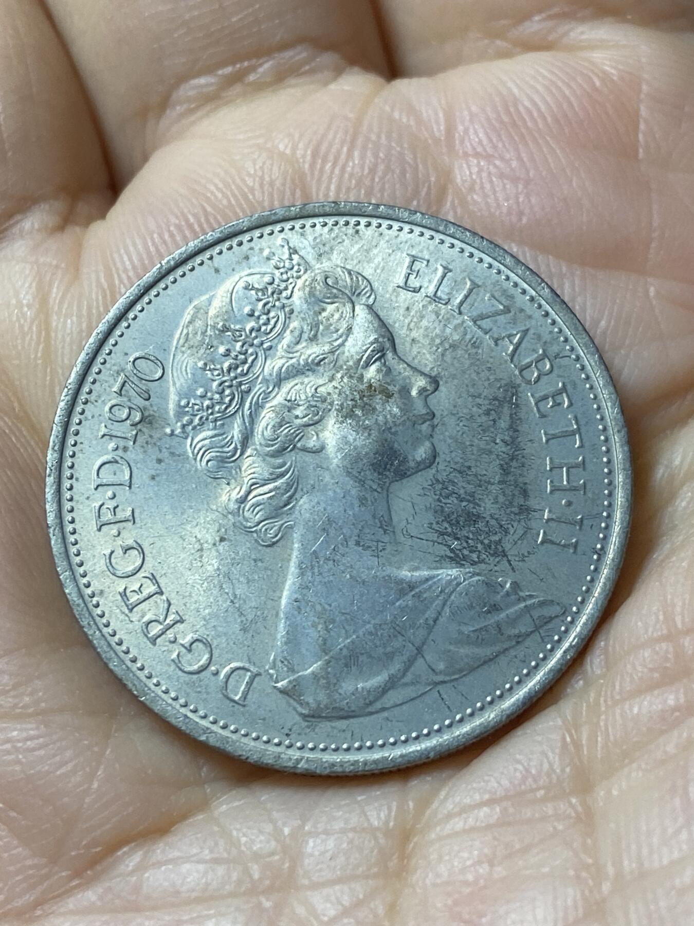 2025年第一百零八场(总第一百三十四场）外国好品散币(免佣金) 英国🇬🇧1970年10新便士(伊丽莎白二世中年花冠，十进制第一版)
