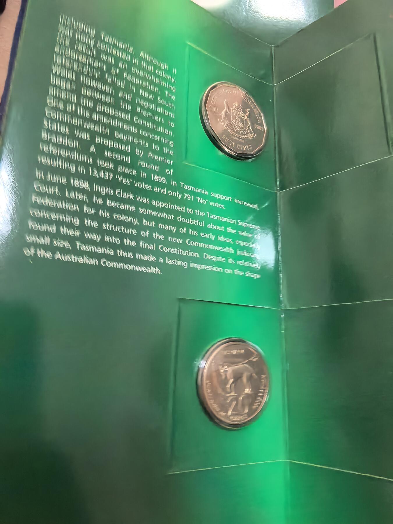 长老汇蛇年精选第六十场拍卖 2001澳大利亚联邦百年塔斯马尼亚3枚卡装，限量版