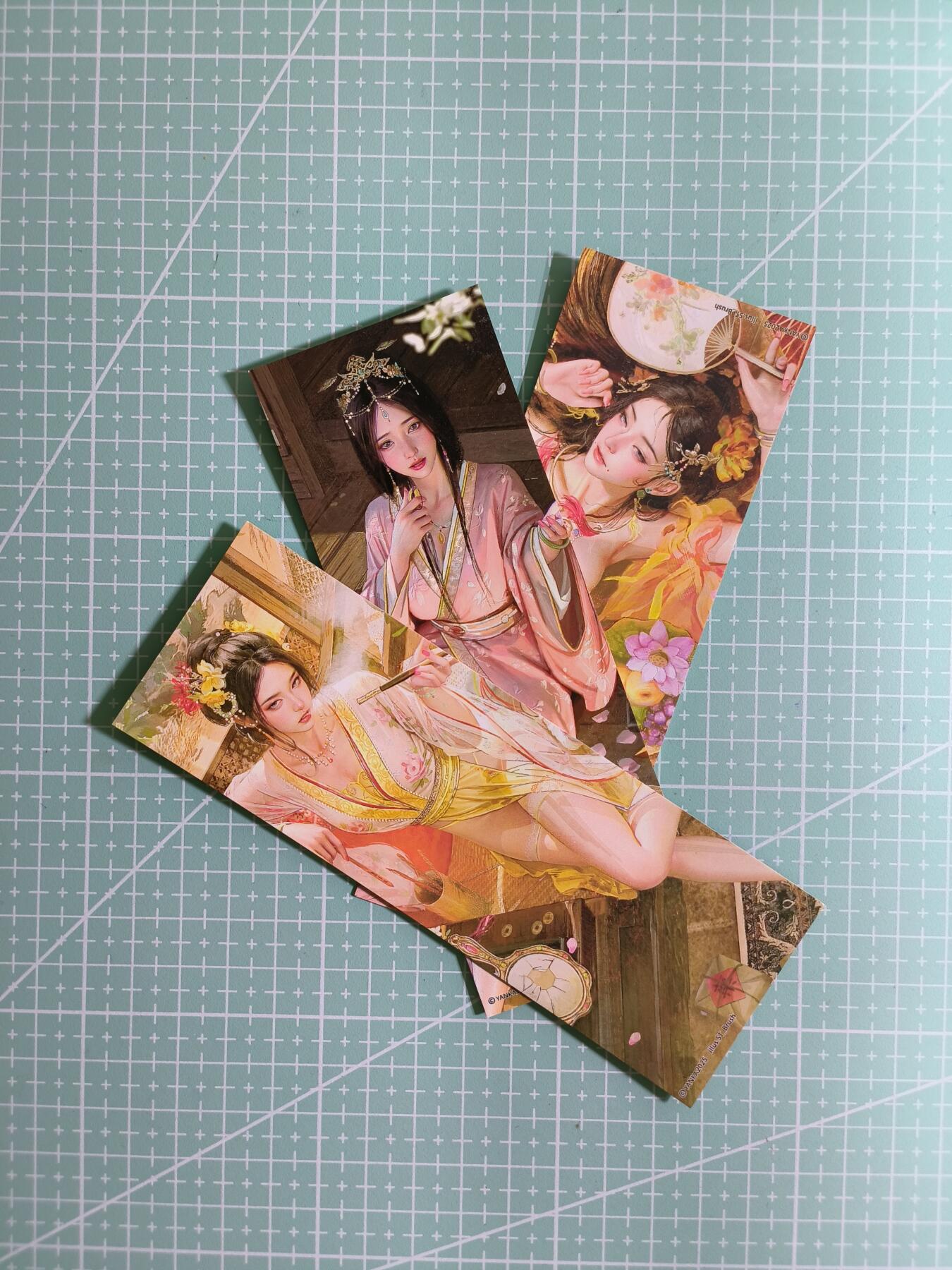 C先生卡牌 第14期 《神州百花谱》《Art系列》《人间传》持续收拍品中... 【书签】燎原×刷子《人间传》大乔+商玲珑+聘娘