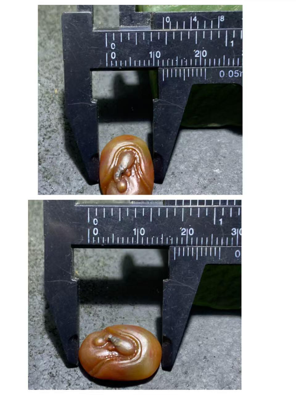 精美亚光高润度冻料战国红玛瑙雕刻一心向佛戒面一个！