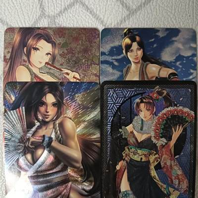 花开卡拍第42期（10月12号周日截拍，品控勿拍!!!拍品不寄存，运费5元，自制卡难免瑕疵，可能存在轻微撞角爆边等出厂瑕疵，品控介意勿拍！） - 宁缺卡牌 不知火舞4张 粗闪