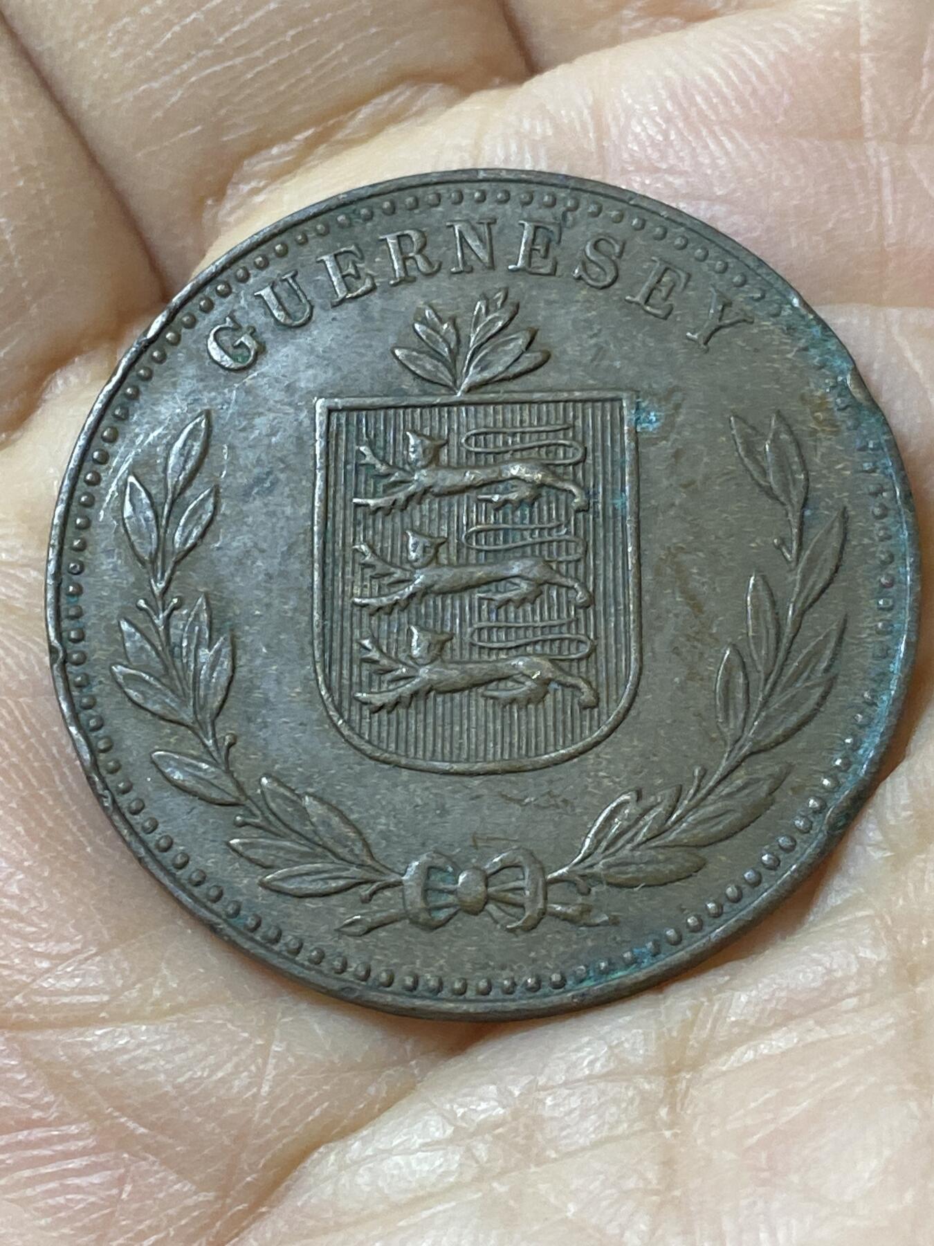 2025年第一百零八场(总第一百三十四场）外国好品散币(免佣金) 英属根西岛🇬🇬1947年8道布(乔治六世时期，H标喜敦厂造)