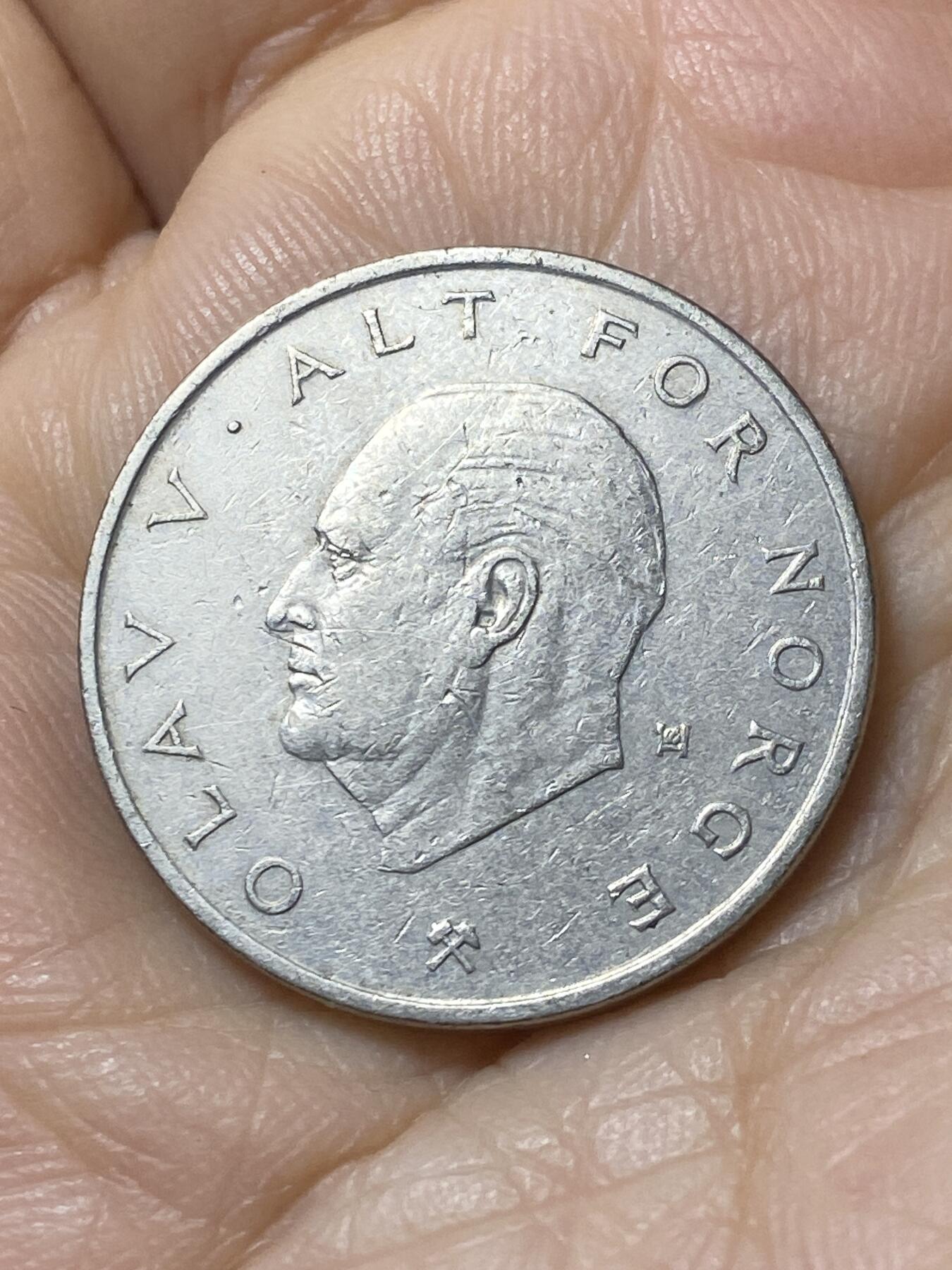 2025年第一百零八场(总第一百三十四场）外国好品散币(免佣金) 挪威🇳🇴1976年1克朗(奥拉夫五世时期第二套)