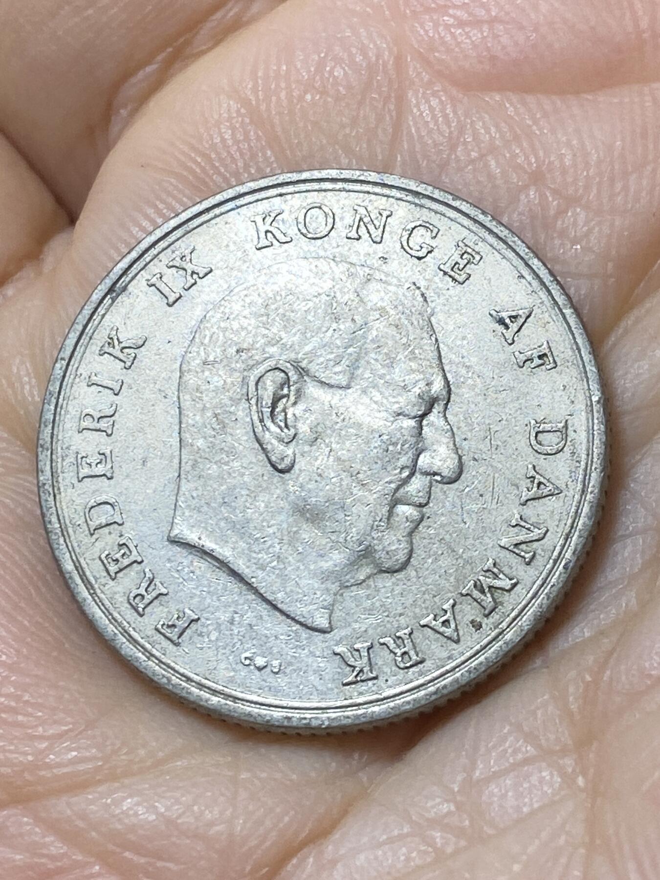 2025年第一百零八场(总第一百三十四场）外国好品散币(免佣金) 丹麦🇩🇰1964年1克朗(弗雷德里克九世时期，C; S版)