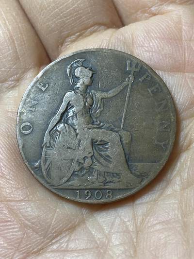 2025年第一百零八场(总第一百三十四场）外国好品散币(免佣金) - 英国🇬🇧1908年1便士(爱德华七世时期)