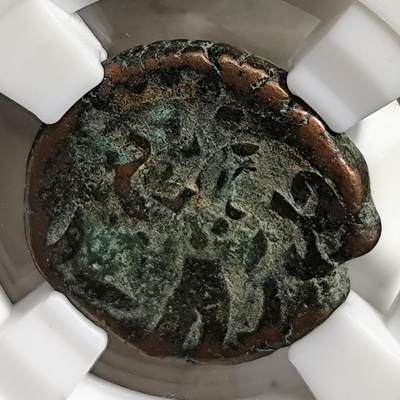 希腊罗马丝路打制币化石【中外钱币放漏】专场！陆小鱼的钱币仓，限时拍卖第080场 - 杜兰尼王朝 人物/狮子印记铜币