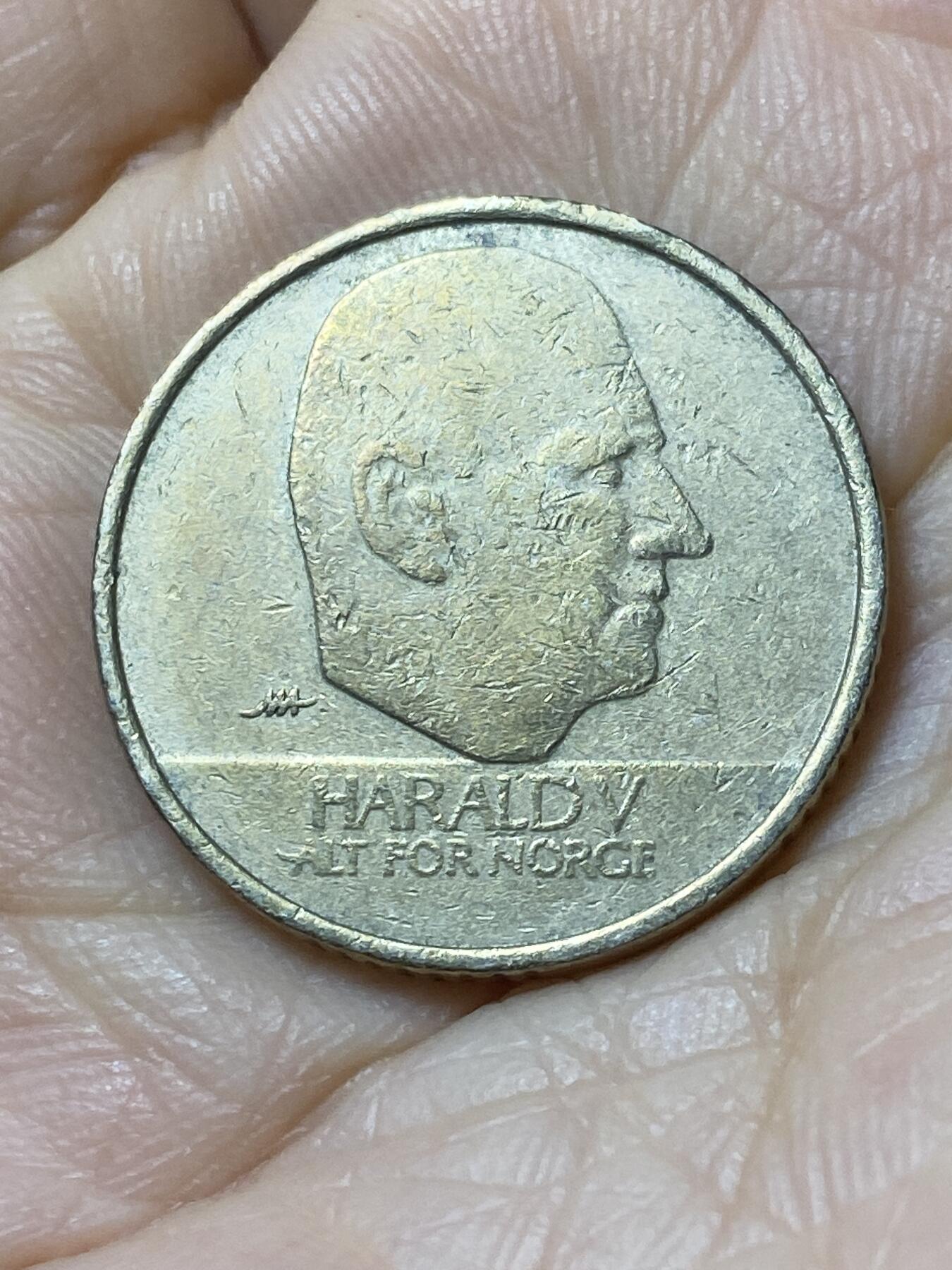 2025年第一百零八场(总第一百三十四场）外国好品散币(免佣金) 挪威🇳🇴1995年10克朗(哈拉尔五世时期)