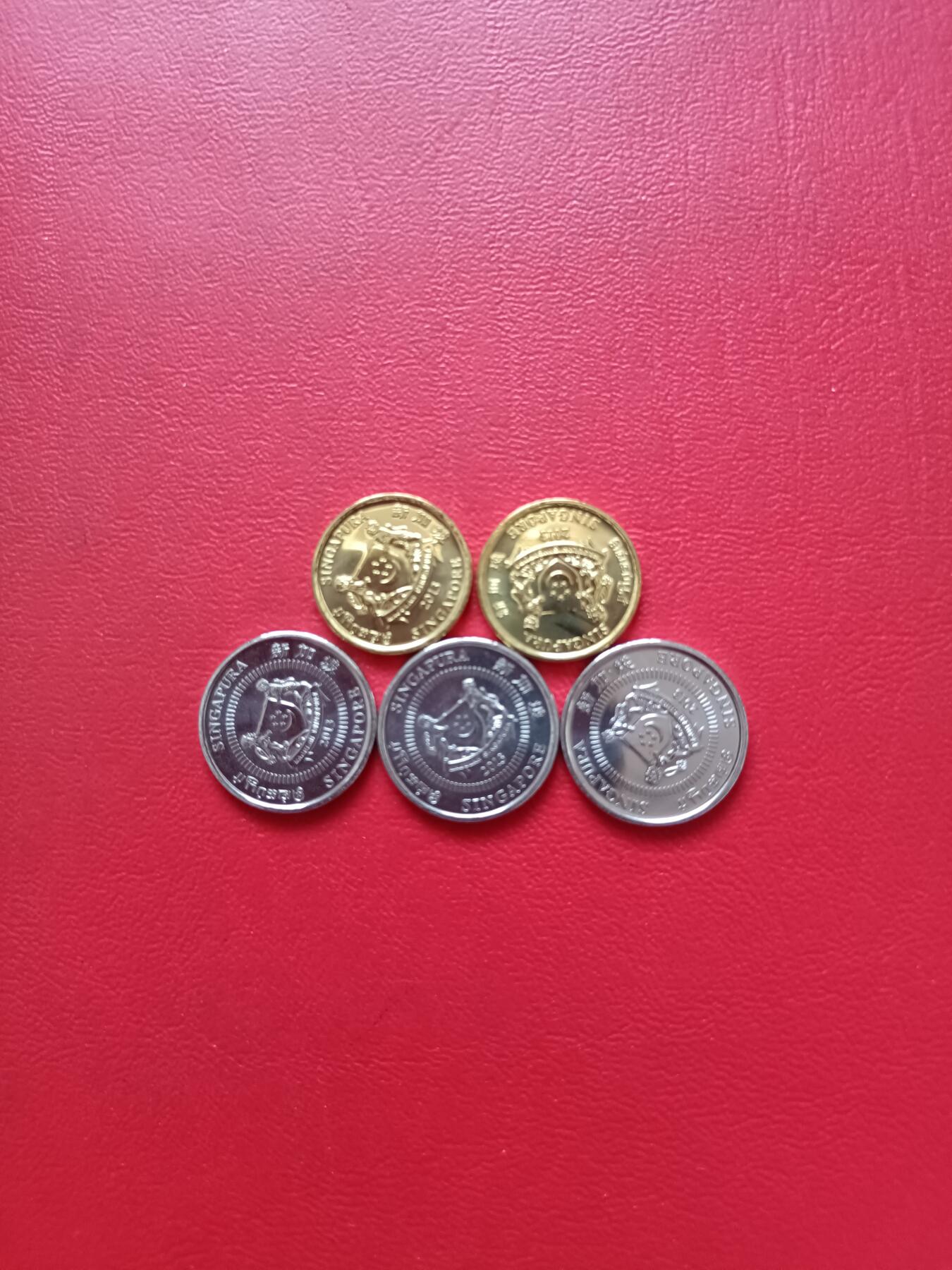 【云涧收藏】第七十场 新加坡2013年卷拆5、10分5枚