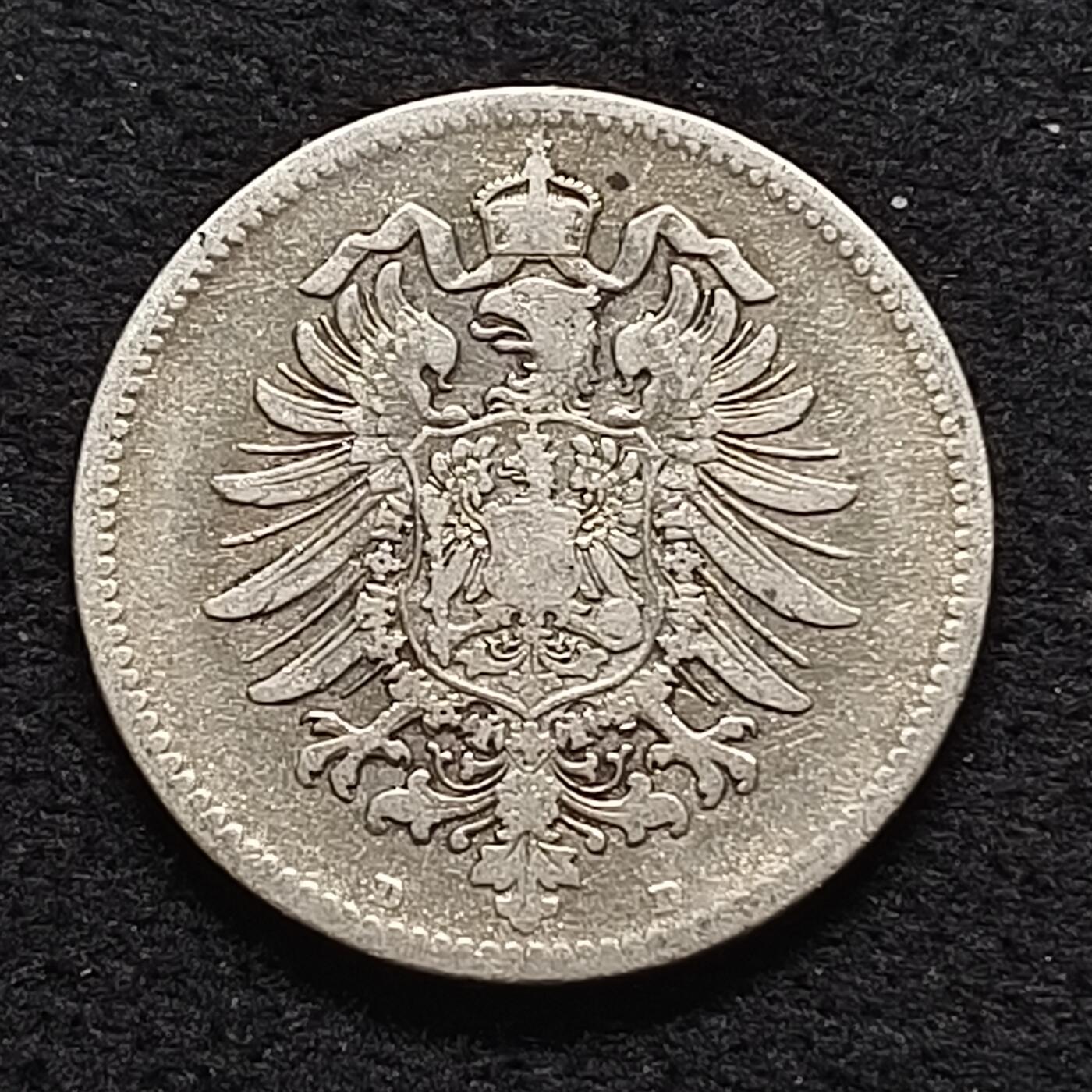 【全场包邮】纯粹捡漏拍468场 德国第二帝国1886年短翅1马克银币