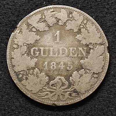 【全场包邮】纯粹捡漏拍468场 - 德国巴伐利亚1845年路德维希一世1盾银币