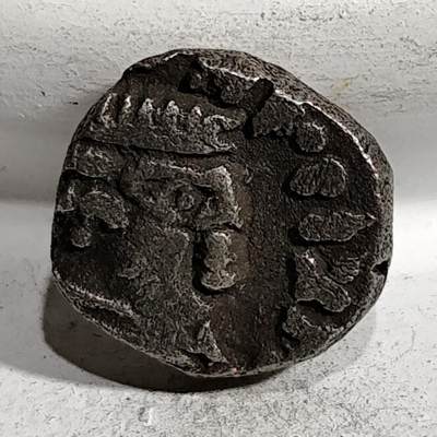 希腊罗马丝路打制币化石【中外钱币放漏】专场！陆小鱼的钱币仓，限时拍卖第080场 - 塞克王朝国王头像银币2.03g