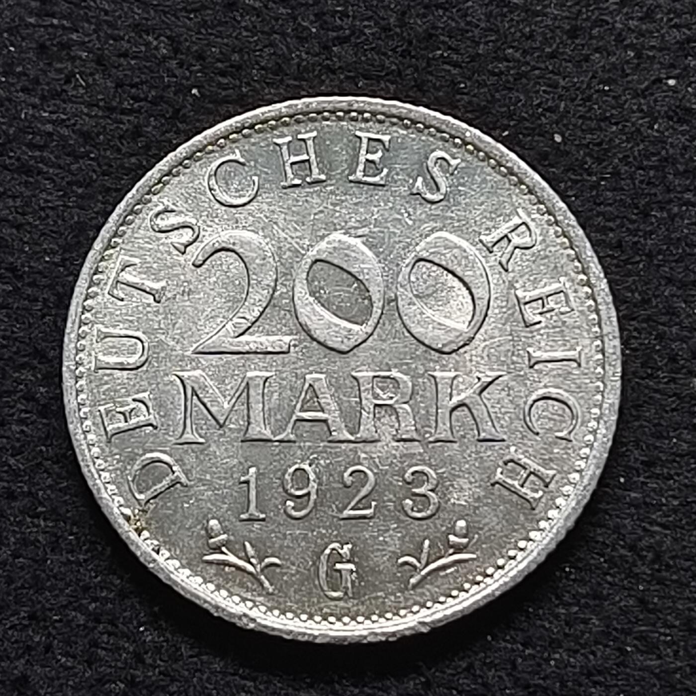 【全场包邮】纯粹捡漏拍468场 德国魏玛共和国1923年200马克