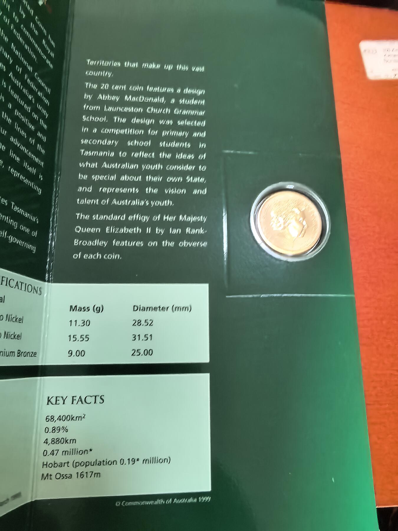 长老汇蛇年精选第六十场拍卖 2001澳大利亚联邦百年塔斯马尼亚3枚卡装，限量版