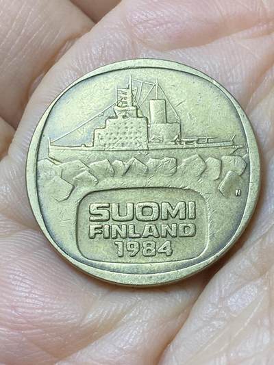 2025年第一百零八场(总第一百三十四场）外国好品散币(免佣金) - 芬兰🇫🇮1984年5马克(小破冰船，N标)
