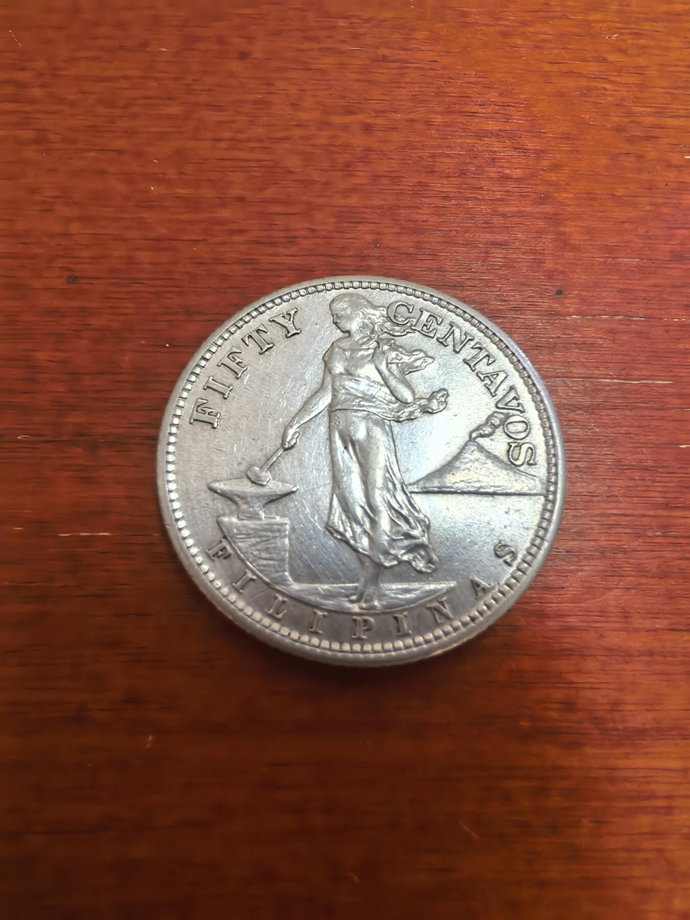 长老汇蛇年精选第六十场拍卖 1945菲律宾打铁女神50分银币，10克750银