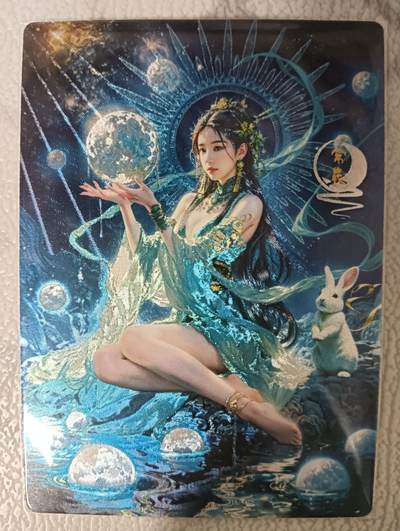 花开卡拍第42期（10月12号周日截拍，品控勿拍!!!拍品不寄存，运费5元，自制卡难免瑕疵，可能存在轻微撞角爆边等出厂瑕疵，品控介意勿拍！） - 奇点 玄灵谱 宗rich 常羲 粗闪 1张