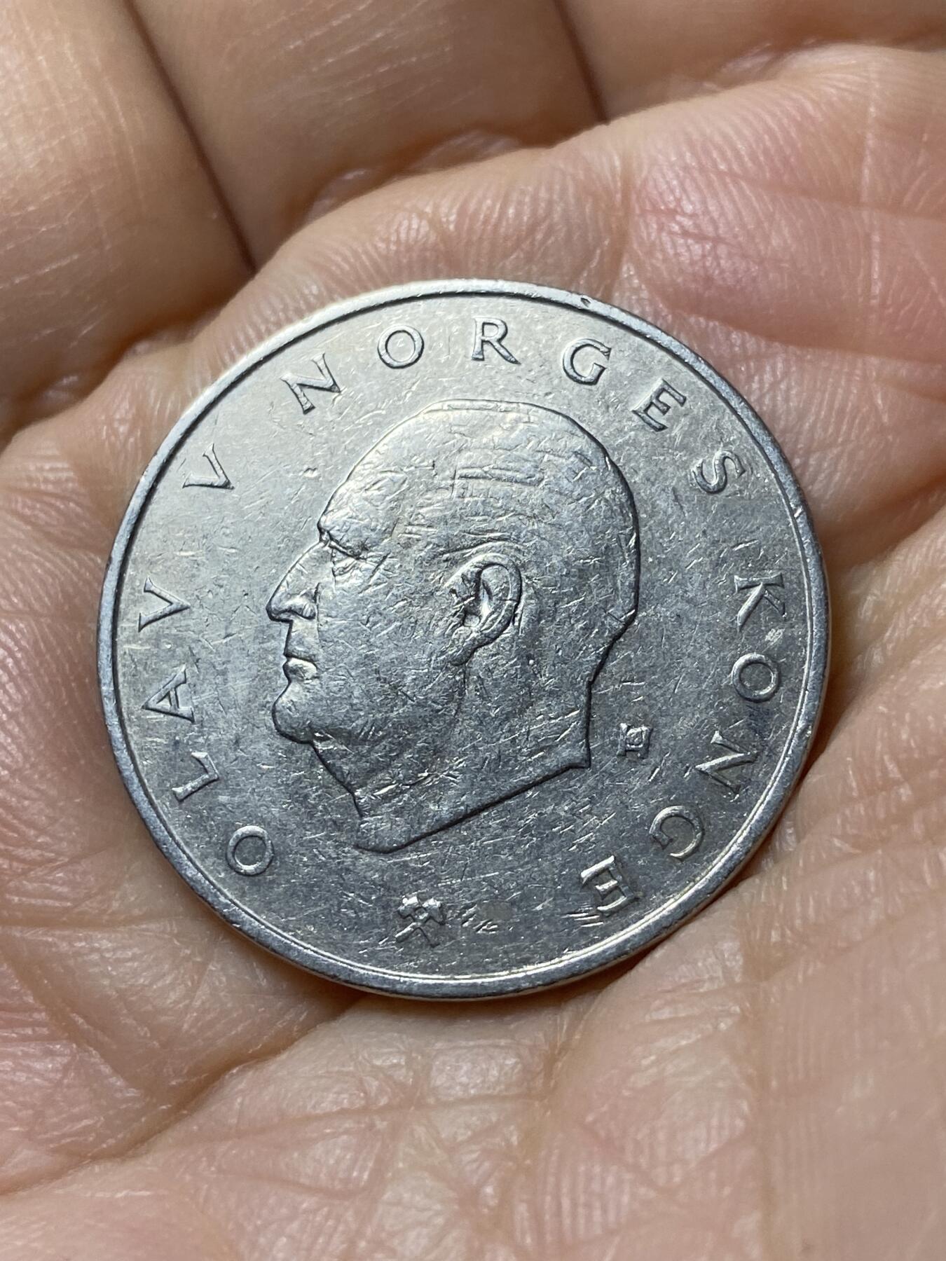 2025年第一百零八场(总第一百三十四场）外国好品散币(免佣金) 挪威🇳🇴1976年5克朗(奥拉夫五世时期第二套)