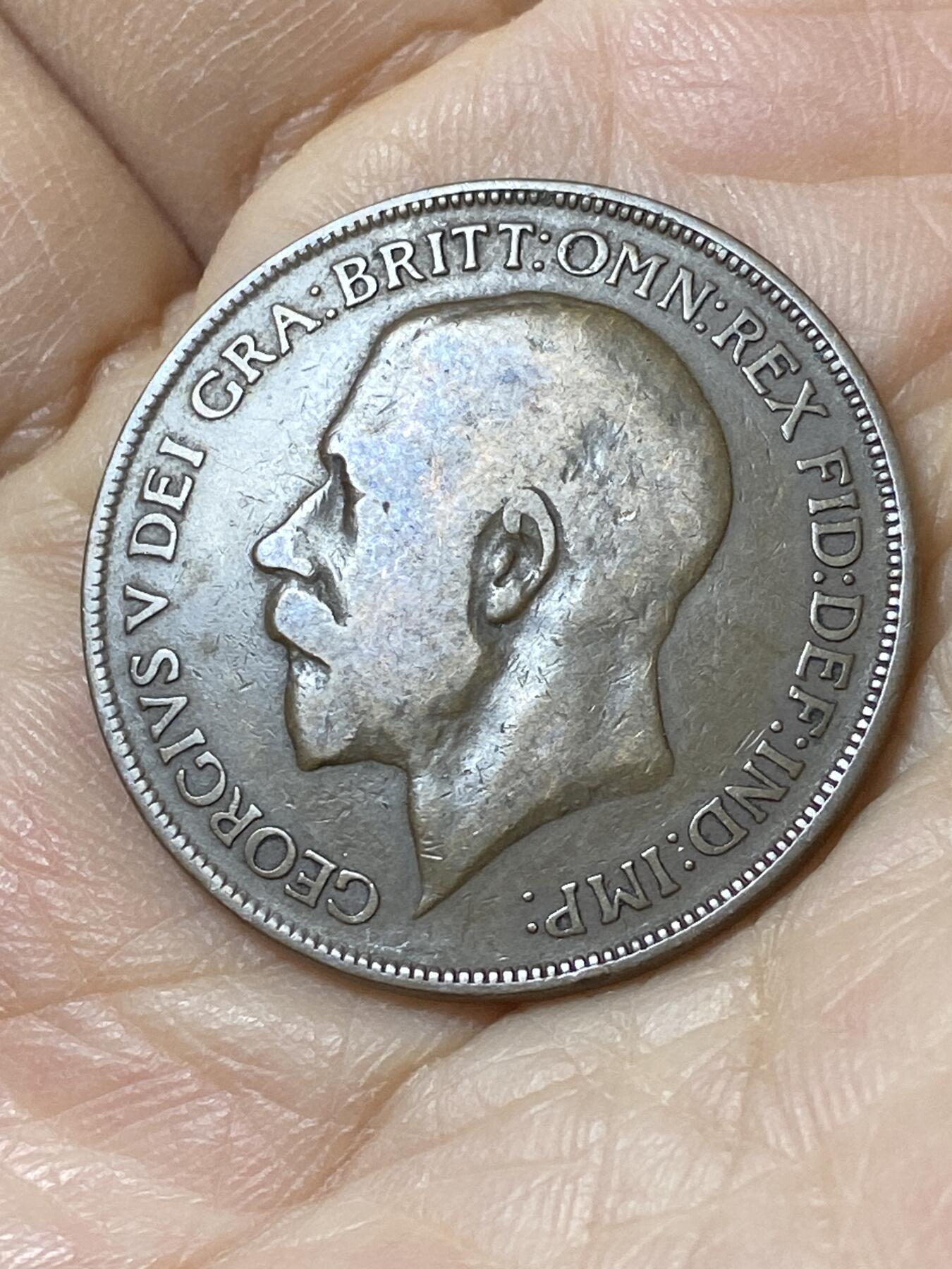 2025年第一百零八场(总第一百三十四场）外国好品散币(免佣金) 英国🇬🇧1921年1便士(乔治五世第一版)