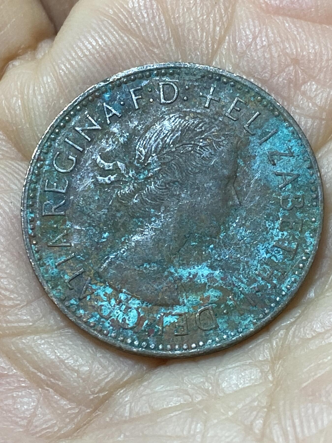 2025年第一百零八场(总第一百三十四场）外国好品散币(免佣金)  英国🇬🇧1966年半便士(伊丽莎白二世青年桂冠第二版)