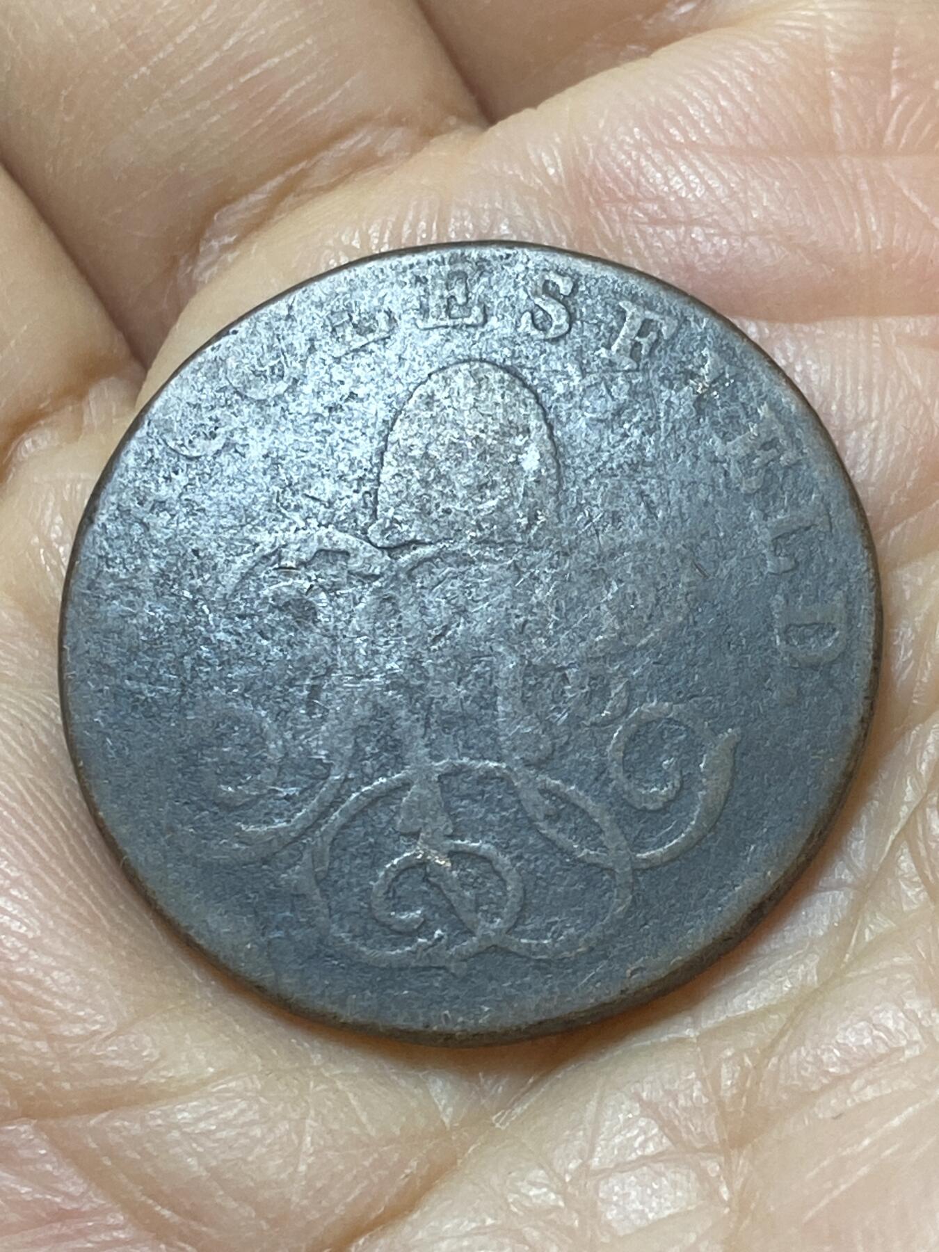 2025年第一百零八场(总第一百三十四场）外国好品散币(免佣金) 英国🇬🇧1789年半便士代币(蜂巢画押图案，柴郡-麦克雷斯菲尔德商业代币，有查尔斯·罗伊铜业公司制造