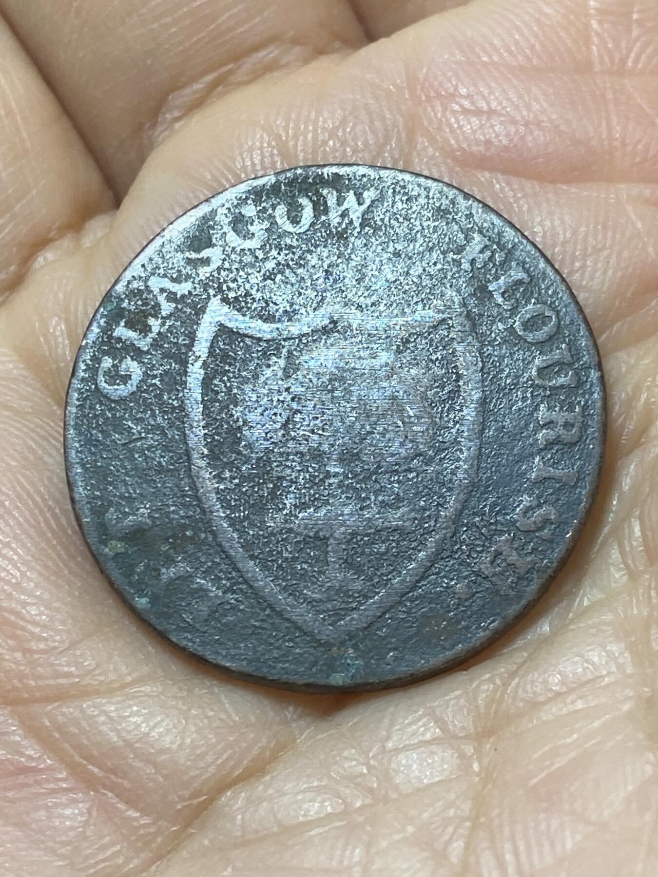 2025年第一百零八场(总第一百三十四场）外国好品散币(免佣金) 英国🇬🇧1791年半便士代币(苏格兰拉纳克郡–格拉斯哥商业代币)