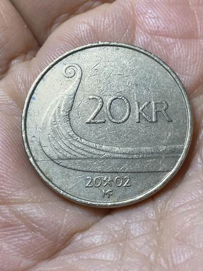 2025年第一百零八场(总第一百三十四场）外国好品散币(免佣金) - 挪威🇳🇴2002年20克朗(哈拉尔五世时期)