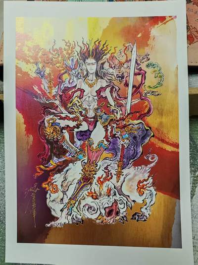 阳大大卡牌拍卖第75期（持续收拍品，周六晚上九点截拍，进群福利早知道） - 【板绘亲签】启读文化 沈鑫 封神 金灵圣母 限编048/500