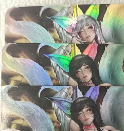 花开卡拍第42期（10月12号周日截拍，品控勿拍!!!拍品不寄存，运费5元，自制卡难免瑕疵，可能存在轻微撞角爆边等出厂瑕疵，品控介意勿拍！） - 艺术卡，钢蛋九尾，彩闪三渐变