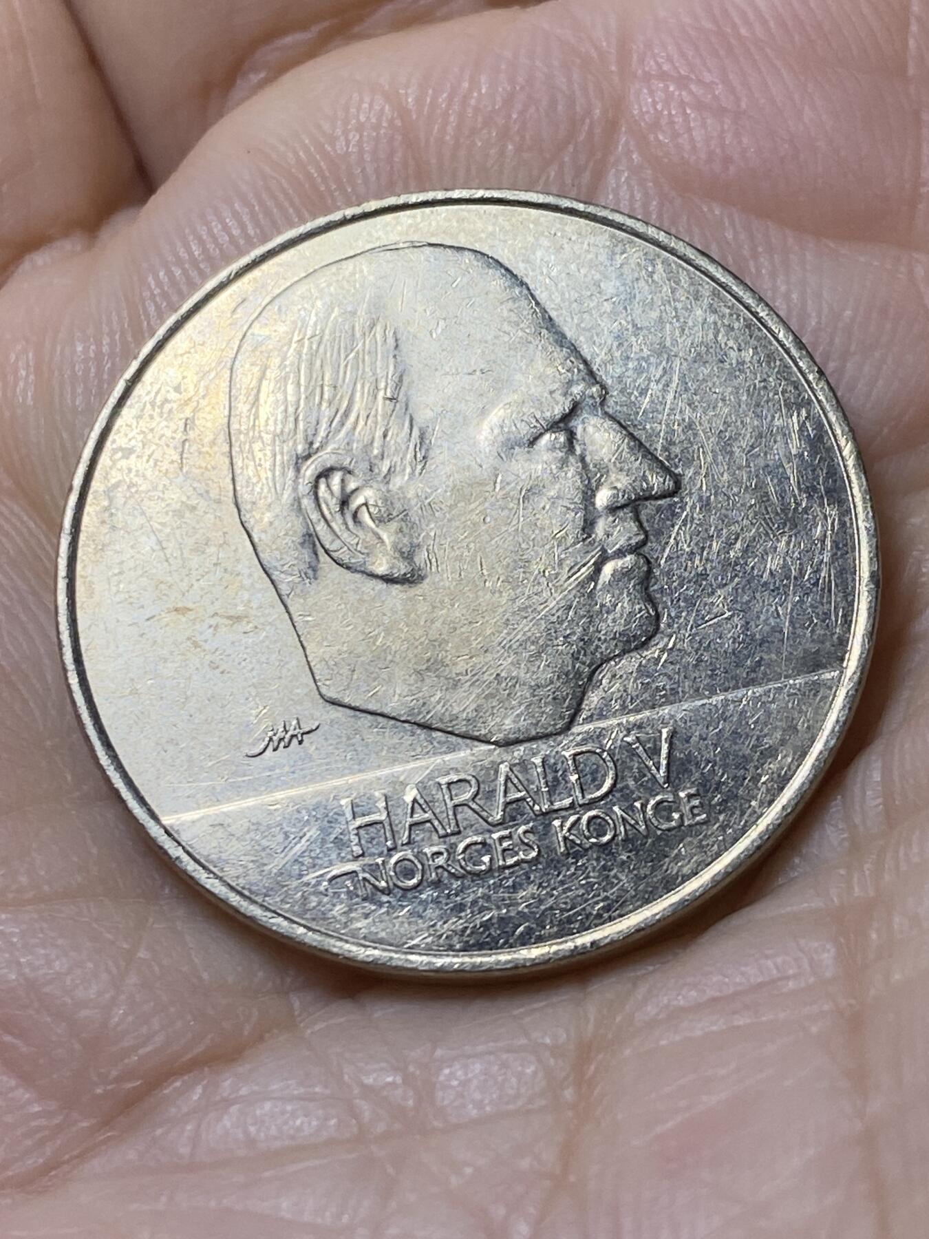 2025年第一百零八场(总第一百三十四场）外国好品散币(免佣金) 挪威🇳🇴1995年20克朗(哈拉尔五世时期)