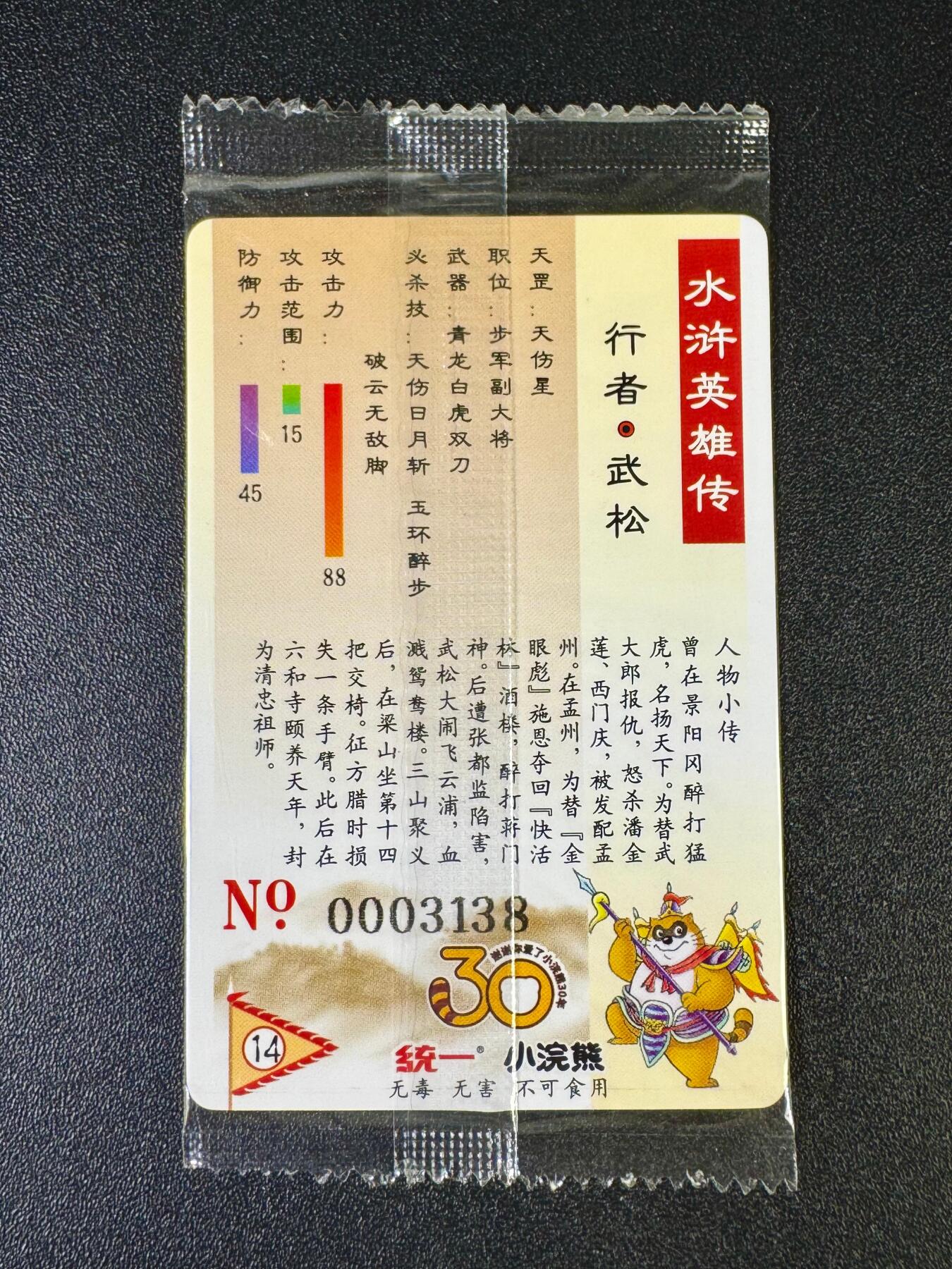 NO.12 好又多金牌大场，金戈铁马+美女如云，每周一站式配齐，方便凑单！（周6晚6点半截拍，卖家送拍0抽成！） 小浣熊30周年 武松3138 大编卡小瑕疵 介意勿拍无售后