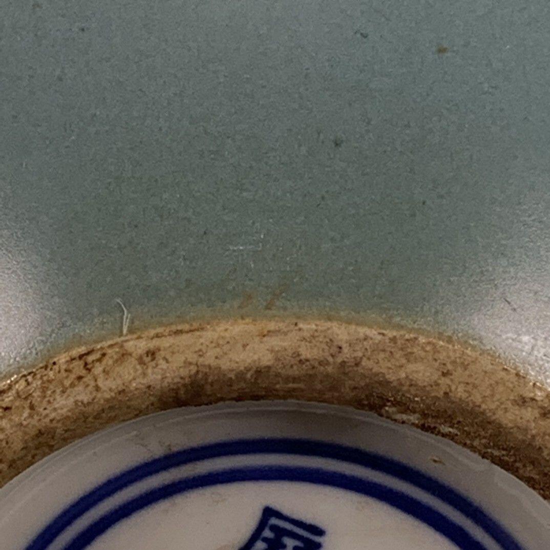 听雨轩 古玩陶瓷 天青釉茶杯摆件