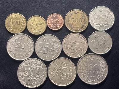 邮泉阁限时拍卖第三十场 各国硬币专场（硬币在国外。请付邮费6元。） - 土耳其12枚