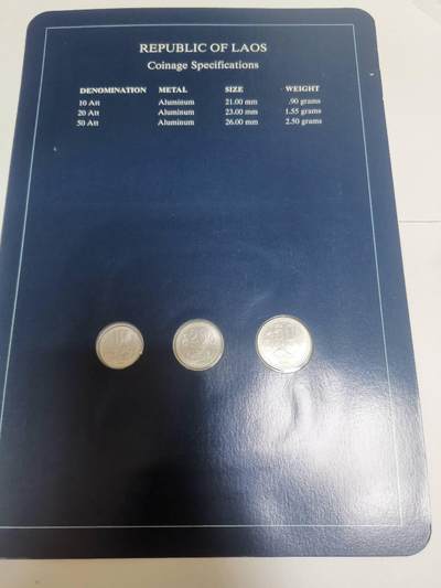 巨藏钱币第四期10月13号20点开拍 老挝硬币富兰克林邮币卡封装