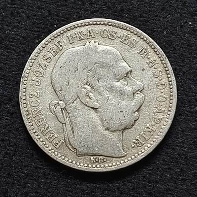 【全场包邮】纯粹捡漏拍468场 - 匈牙利1895年弗朗兹约瑟夫1科罗娜银币