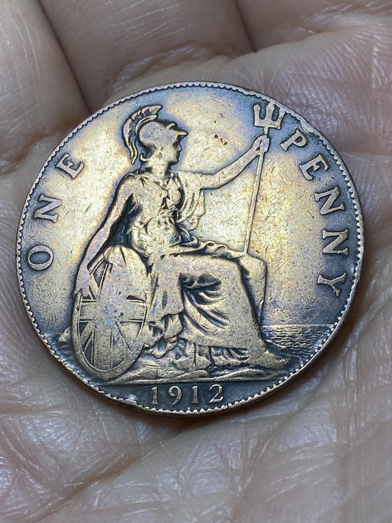 2025年第一百零八场(总第一百三十四场）外国好品散币(免佣金) 英国🇬🇧1912年1便士(乔治五世第一版)