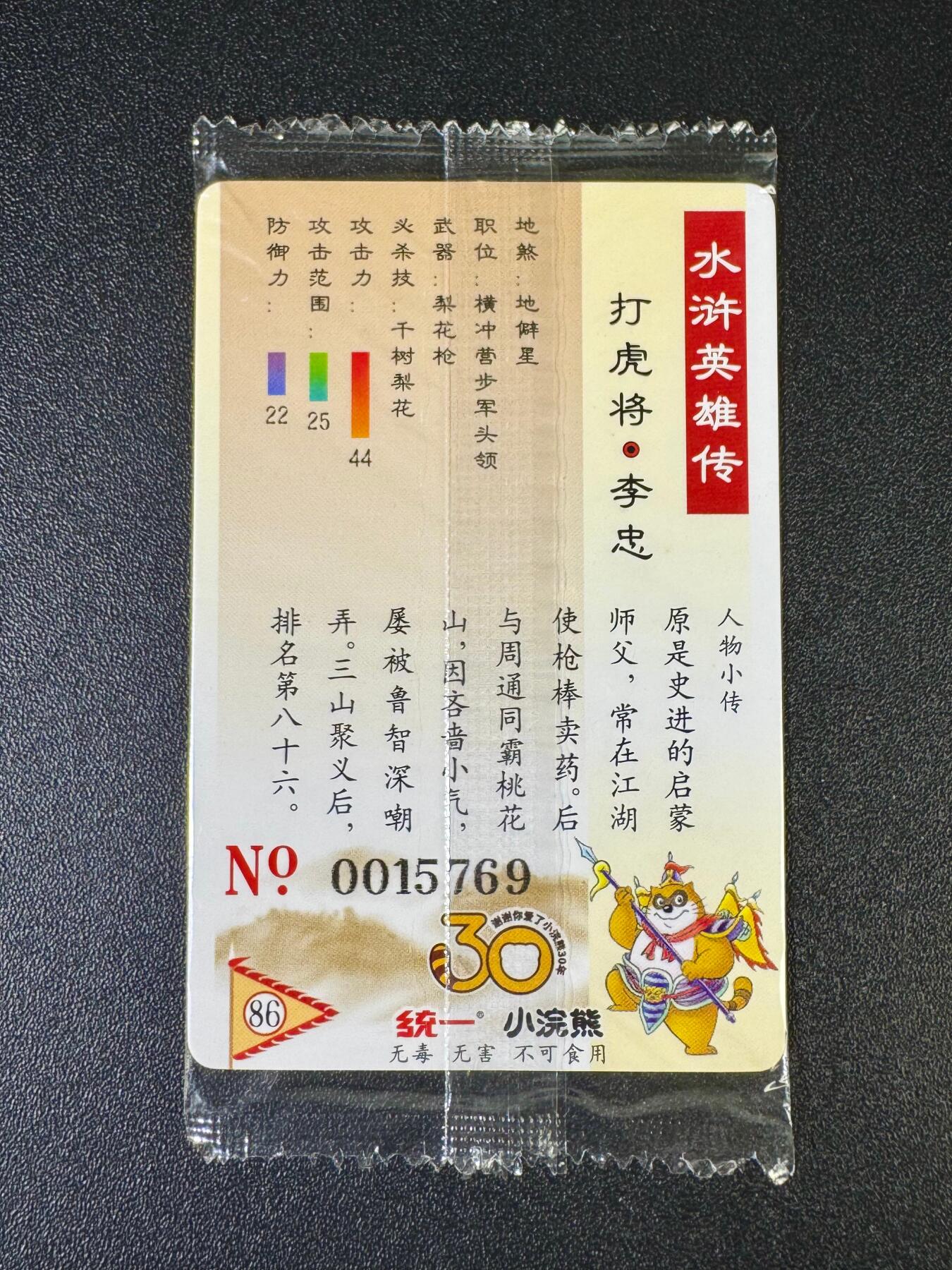NO.12 好又多金牌大场，金戈铁马+美女如云，每周一站式配齐，方便凑单！（周6晚6点半截拍，卖家送拍0抽成！） 小浣熊30周年 李忠15769 大编卡基本无瑕 放大镜勿拍无售后