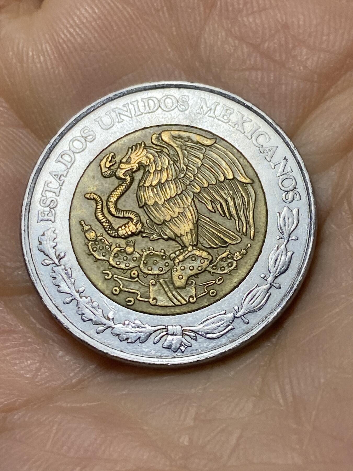 2025年第一百零八场(总第一百三十四场）外国好品散币(免佣金) 墨西哥🇲🇽1993年5比索(早期货币符号前带N版)