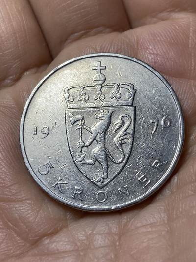 2025年第一百零八场(总第一百三十四场）外国好品散币(免佣金) - 挪威🇳🇴1976年5克朗(奥拉夫五世时期第二套)