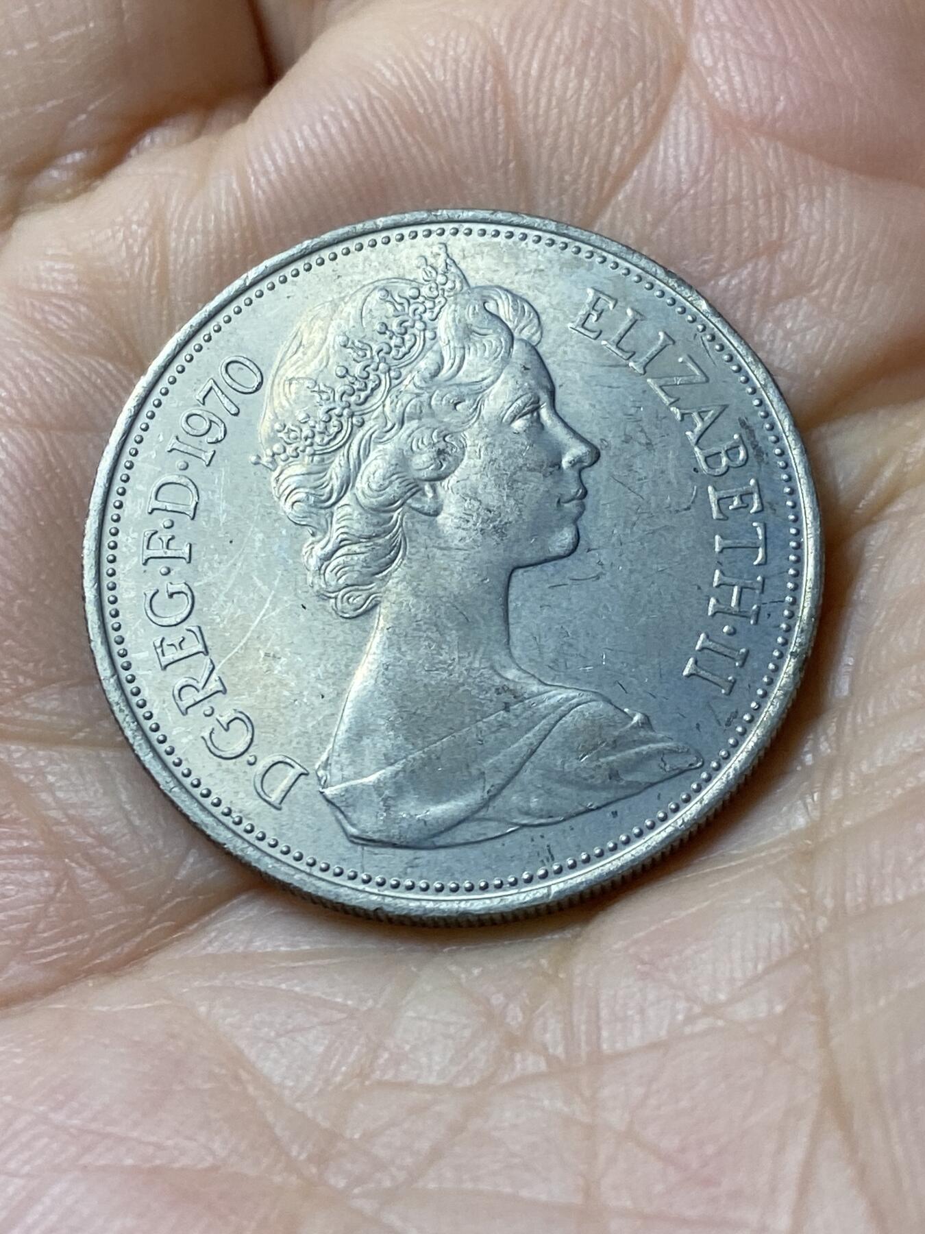 2025年第一百零八场(总第一百三十四场）外国好品散币(免佣金) 英国🇬🇧1970年10新便士(伊丽莎白二世中年花冠，十进制第一版)