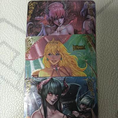 花开卡拍第42期（10月12号周日截拍，品控勿拍!!!拍品不寄存，运费5元，自制卡难免瑕疵，可能存在轻微撞角爆边等出厂瑕疵，品控介意勿拍！） - 动漫acg 粗闪小套3张