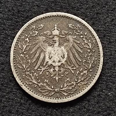 【全场包邮】纯粹捡漏拍468场 - 德国第二帝国1906年1/2马克银币