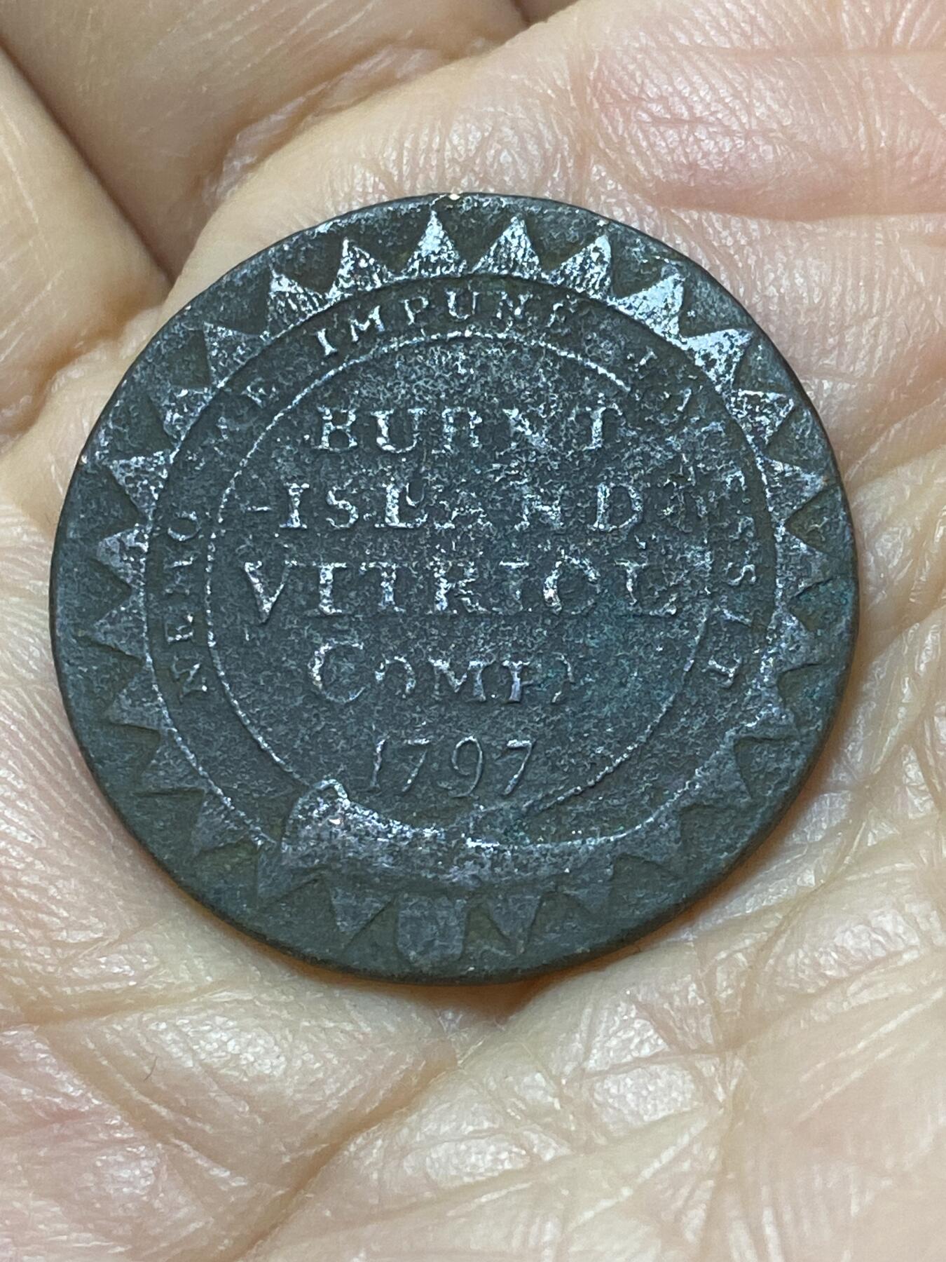 2025年第一百零八场(总第一百三十四场）外国好品散币(免佣金) 英国🇬🇧1797年半便士代币(苏格兰法夫郡–伯恩岛商业代币)