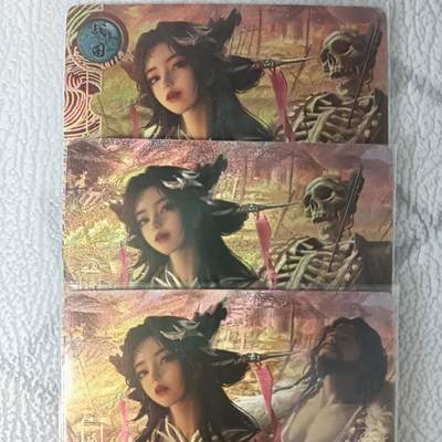 花开卡拍第42期（10月12号周日截拍，品控勿拍!!!拍品不寄存，运费5元，自制卡难免瑕疵，可能存在轻微撞角爆边等出厂瑕疵，品控介意勿拍！） - 卡玩帕克，百花谱，芈八子，粗闪三张
