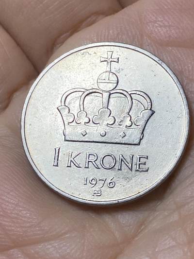 2025年第一百零八场(总第一百三十四场）外国好品散币(免佣金) - 挪威🇳🇴1976年1克朗(奥拉夫五世时期第一套)