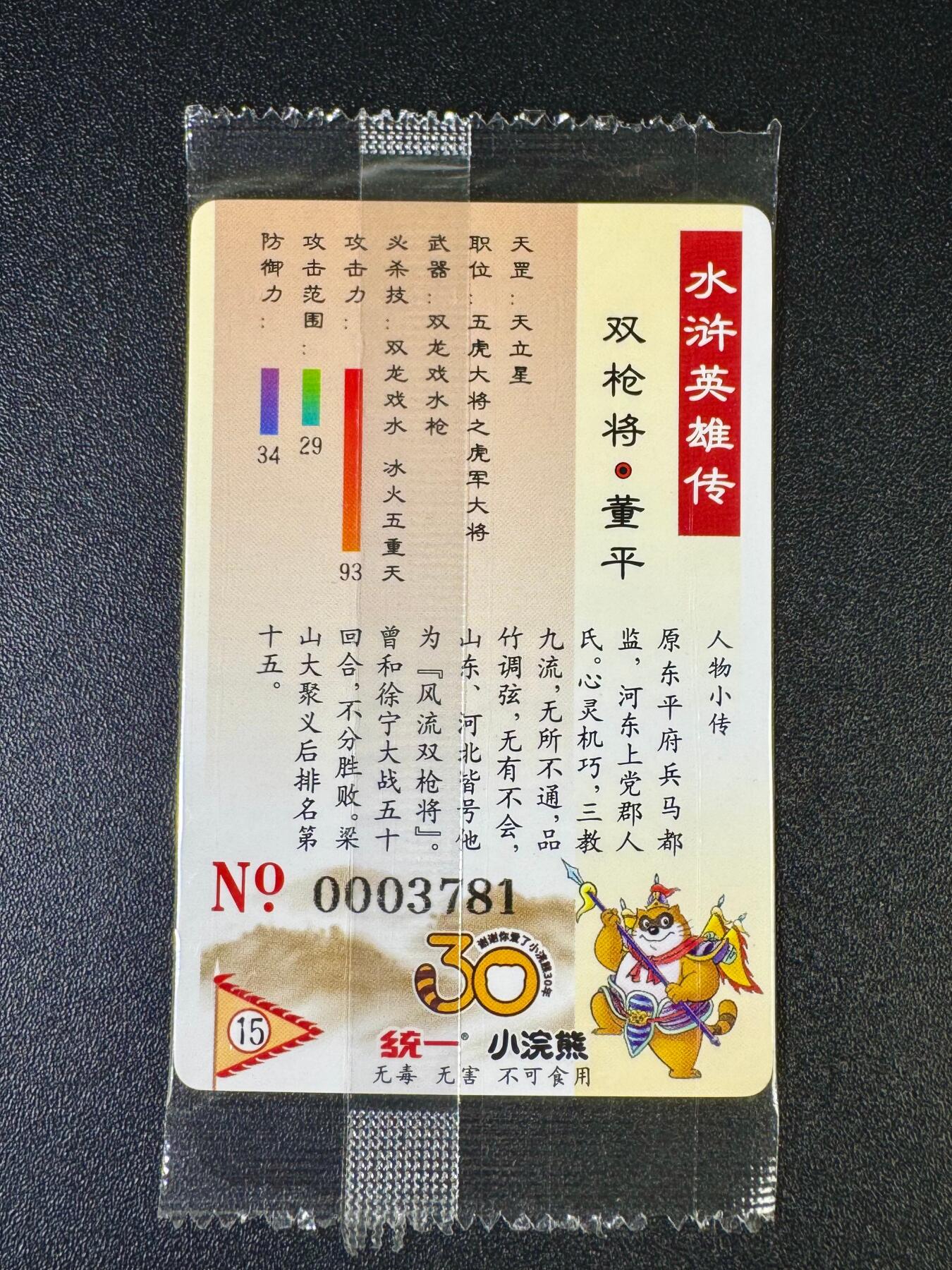 NO.12 好又多金牌大场，金戈铁马+美女如云，每周一站式配齐，方便凑单！（周6晚6点半截拍，卖家送拍0抽成！） 小浣熊30周年 董平3781 大编卡基本无瑕 放大镜勿拍无售后