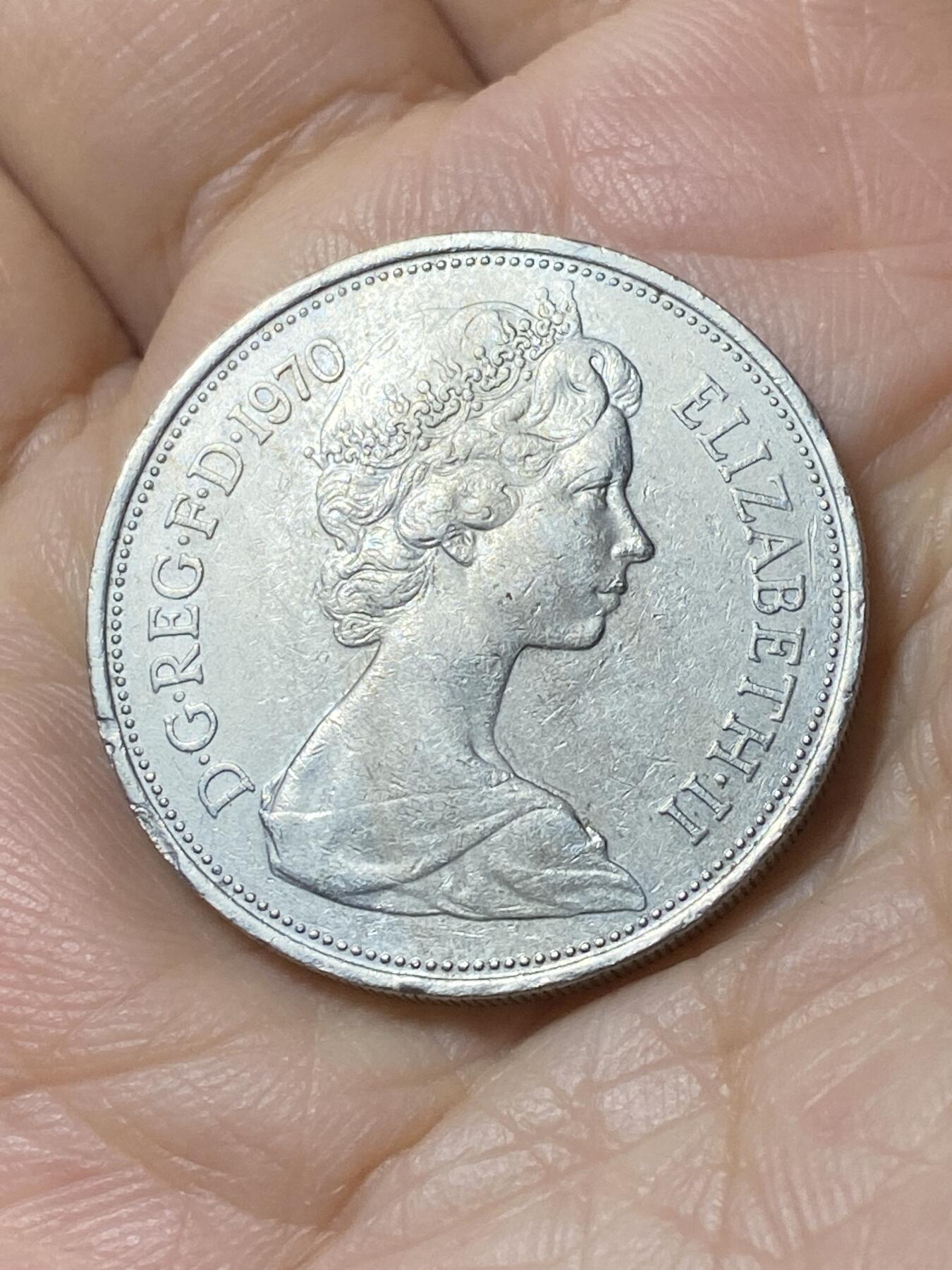 2025年第一百零八场(总第一百三十四场）外国好品散币(免佣金) 英国🇬🇧1970年10新便士(伊丽莎白二世中年花冠，十进制第一版)
