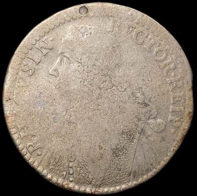 修遠堂世界钱币第八十八期 - 1762年拉古萨1泰勒大银币 27.44g 打孔