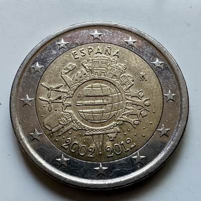 🌹外币初藏🌹🐯2025年第114场  每周二四六晚8️⃣点 接代拍 - 西班牙2012年2欧元纪念币